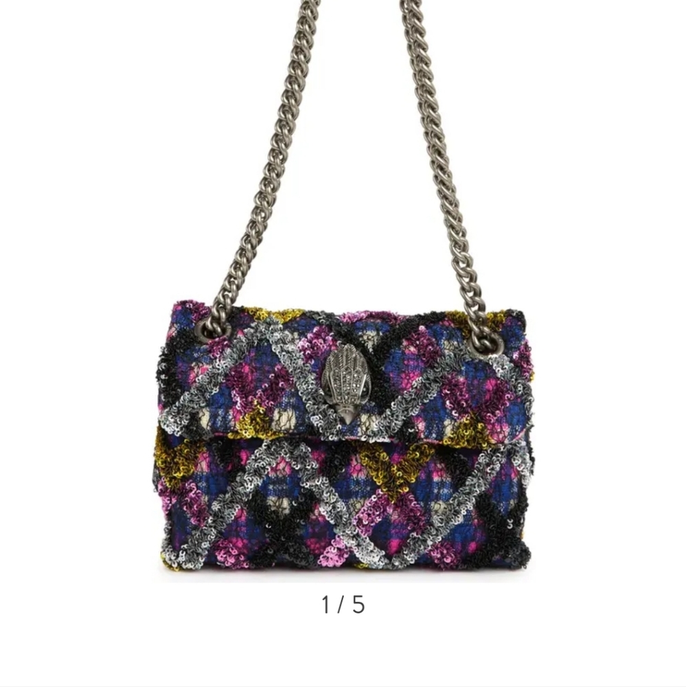 Sequined Mini Kensington Crossbody Bag  KURT GEIGER LONDON - Picture 9 of 14